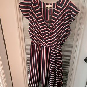 Monteau Striped Mini Dress